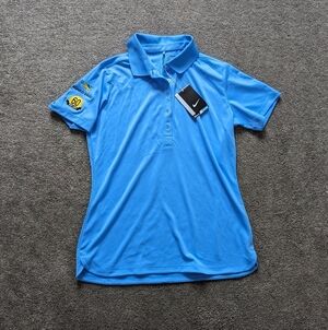 Nike Golf standard fit blue polo Tshirt women's Medium